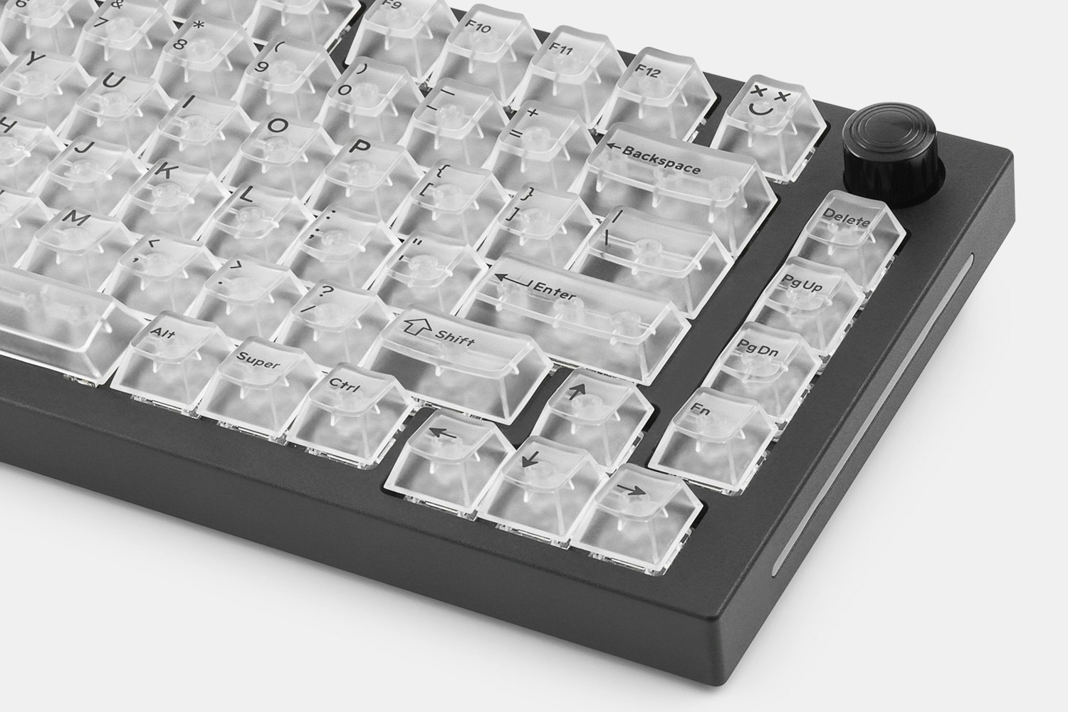 Drop Ripple Rotary Encoder Knob Anodized Black Mechanical Keyboards